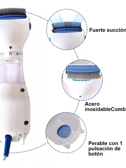 Peine Eléctrico Aspiradora Para Eliminar