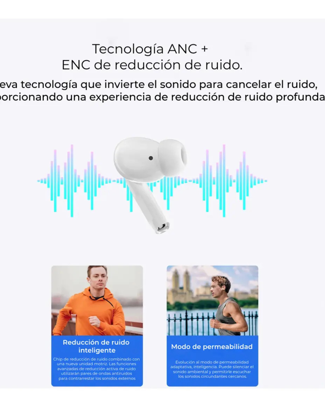 Audífonos Bluetooth con Pantalla Touch